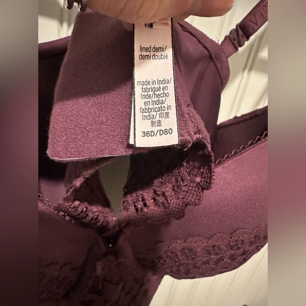 Victoria’s Secret Purple Lined Dem Longline Bustier Corset Bra 36D ✨*Brand New! - Picture 5 of 6